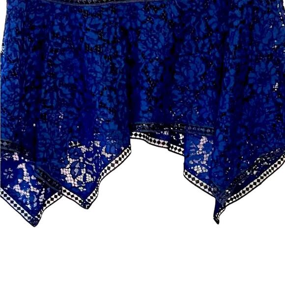 NWT Veronica Beard Aura Asymmetrical skirt in black/blue 10 - Picture 3 of 4